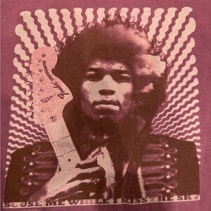 Jimi Hendrix Purple Fender Medium Tshirt